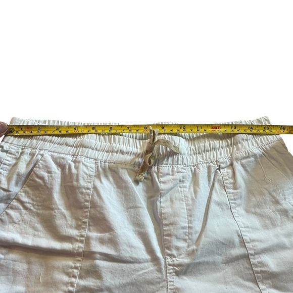 Land ‘n Sea white cotton drawstring pants women’s size 8 | stretch travel beach - Picture 9 of 12